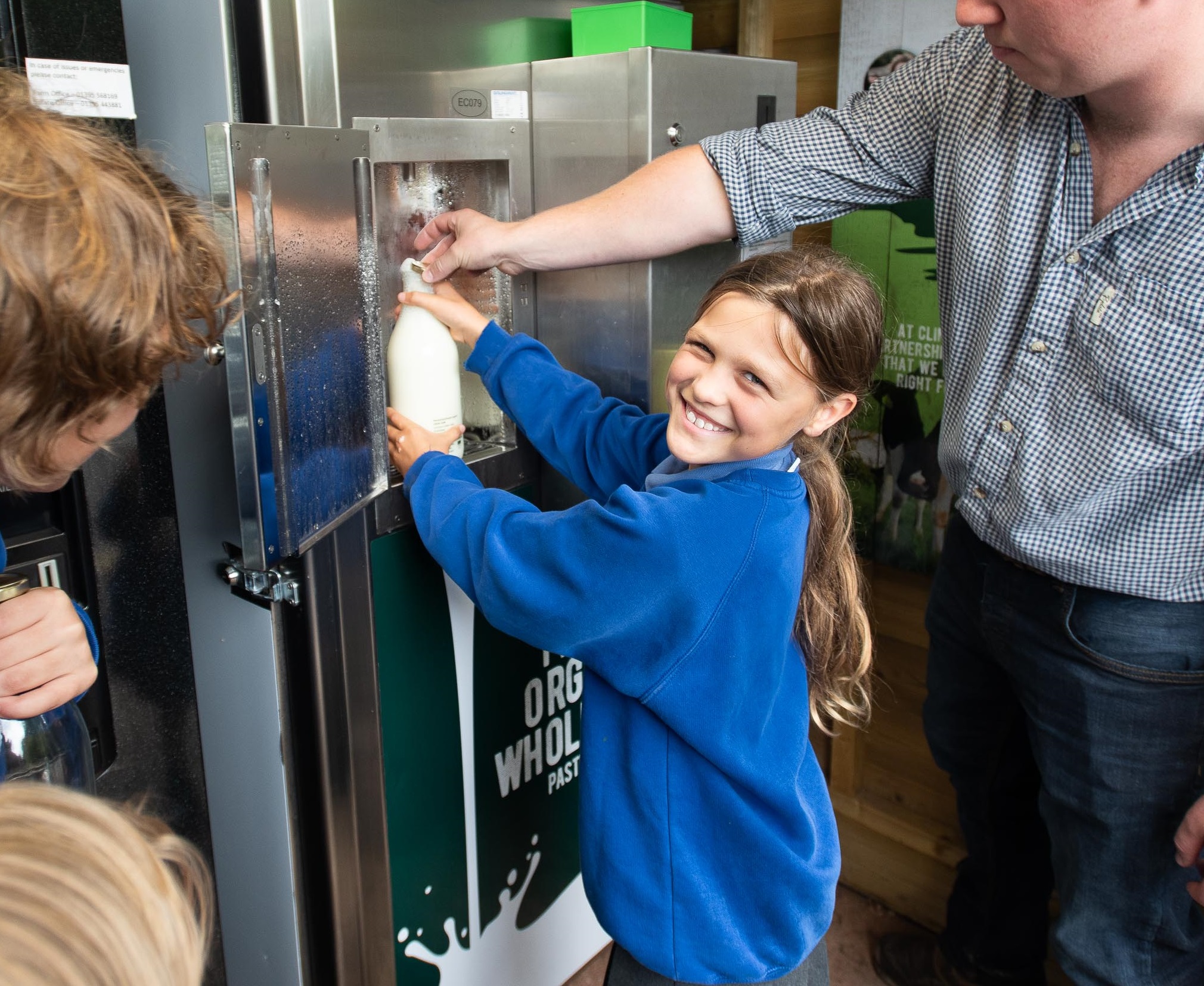 The milk vending machine aims to bridge the gap between cows and consumers