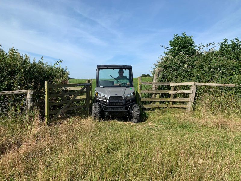 The new Polaris EV Ranger electric powered utility vehicle