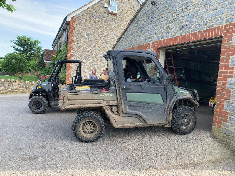 The Polaris Ranger is powered by a single 48 V high efficiency AC induction motor with a speed limiter to 25 mph