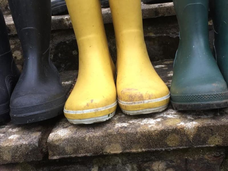 Each welly represents a farmer who took their own life in the past year (Photo: DPJ Foundation)