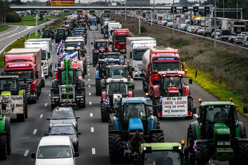 Dutch farmers protested against nitrogen policy rules on Wednesday (Photo: Hollandse Hoogte/Shutterstock)