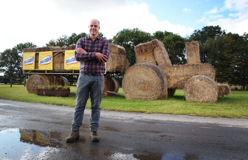 The bale art was inspired by the farm's Open Farm Sunday event