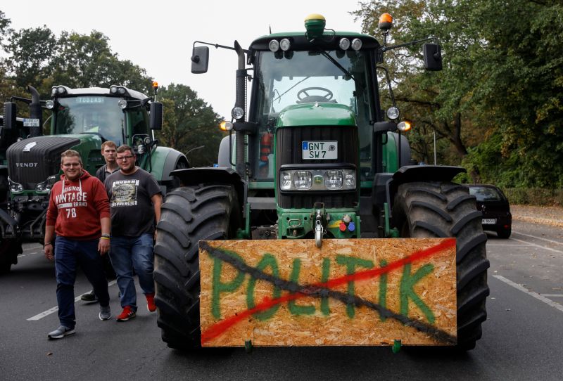 Germany becomes the latest European country to protest against a perceived anti-farming sentiment (FELIPE TRUEBA/EPA-EFE/Shutterstock)