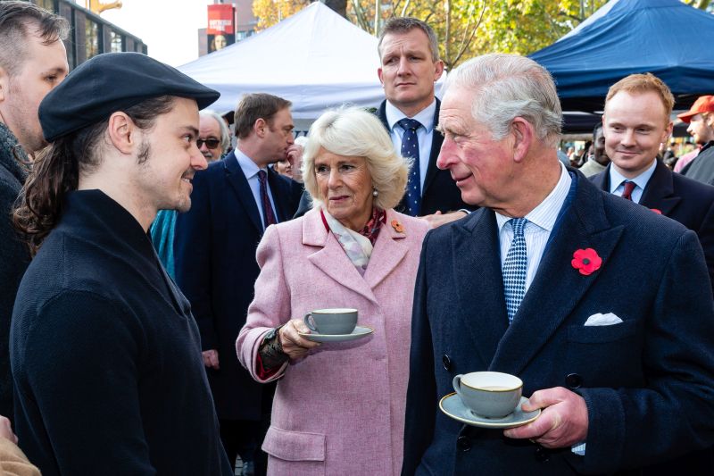 Prince Charles and Camilla visited the Swiss Cottage Farmers' Market on Wednesday