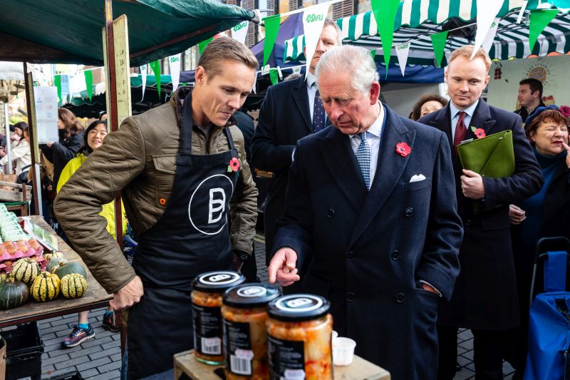 The market offers a wide variety of local British produce