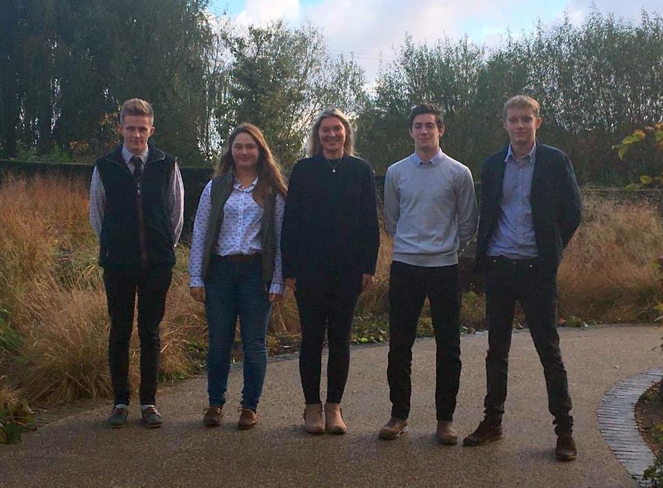 The winning applicants of this year's £5,000 agriculture bursary