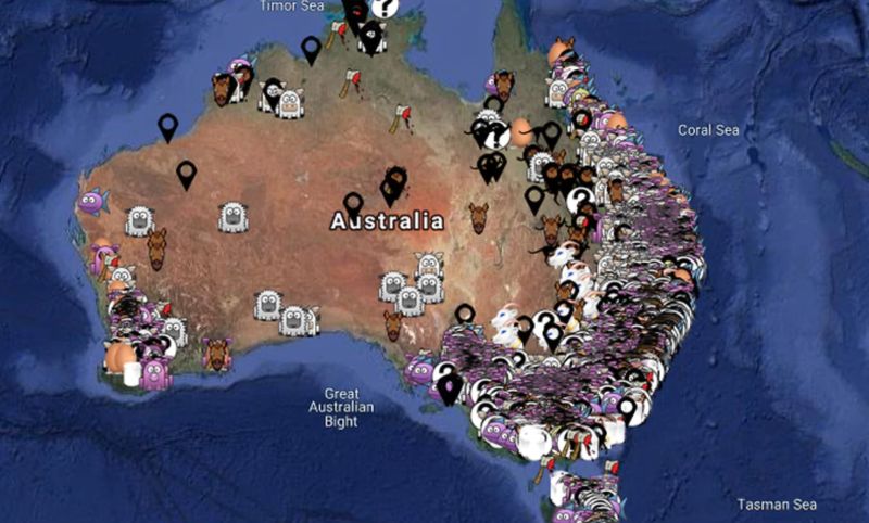 The group's online map was deemed 'malicious' by an industry body (Photo: aussiefarms.org.au)