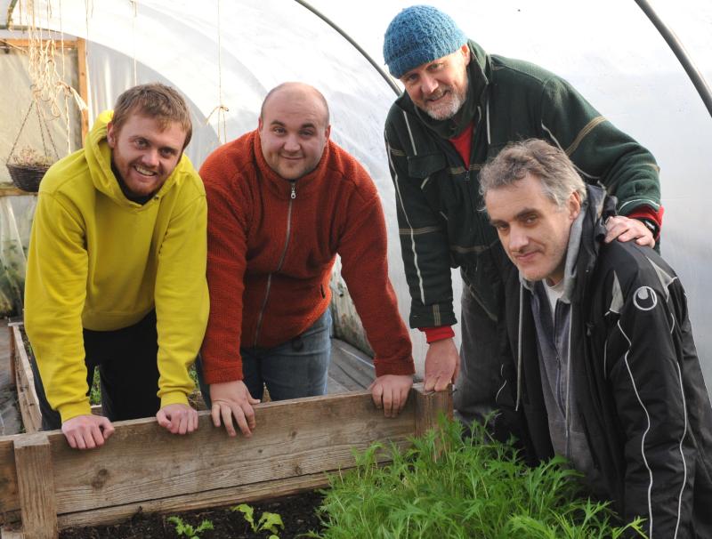 Jim Bowen (second right) provides guidance to other farmers considering establishing a care farm