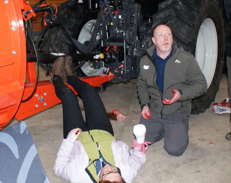 The practical sessions were rotated around relevant farm equipment