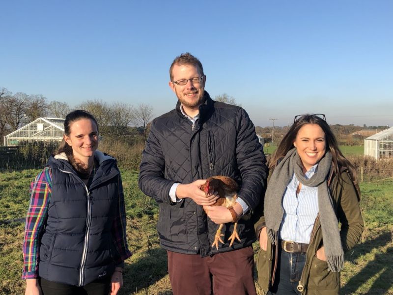 The winning team presented a plan to increase egg sales through selling at the farmer’s market regularly held on campus