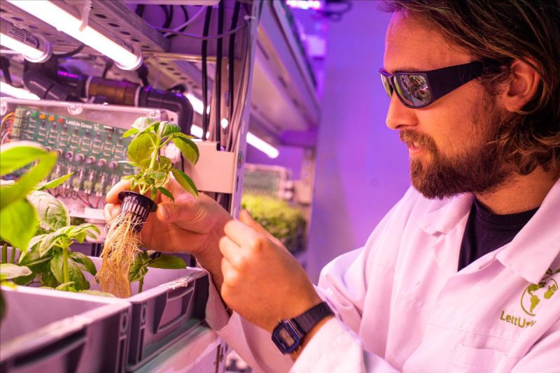 LettUs Grow has designed a patent-pending indoor farm system for greenhouse and vertical farms to address global food concerns