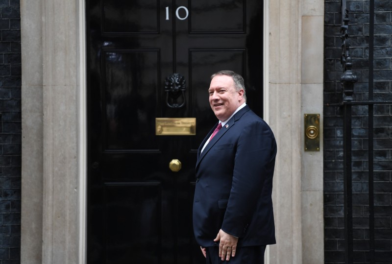 Secretary of State Mike Pompeo met with Prime Minister Boris Johnson on Thursday (Photo: NEIL HALL/EPA-EFE/Shutterstock)