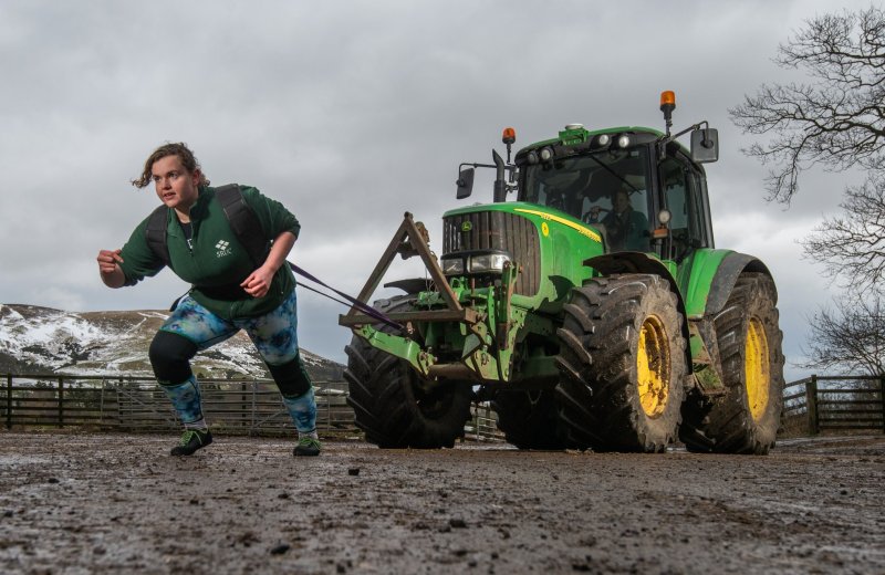 Kim Best, who hails from the Highlands, trained with a tractor provided by her employer (Photo: Scotland's Rural College)