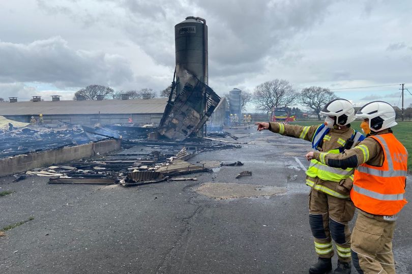 The huge blaze ripped through a duck farm in Caistor (Photo: Lincolnshire Fire and Rescue)