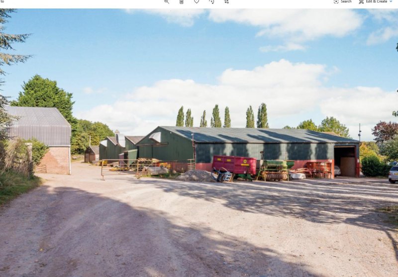 The farm includes an extensive range of modern farm buildings (Photo: Brightwells)