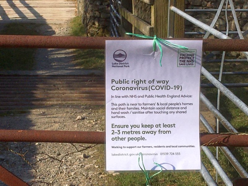 Farmers in the Lake District have urged the public not to leave their homes 'to come to ours'