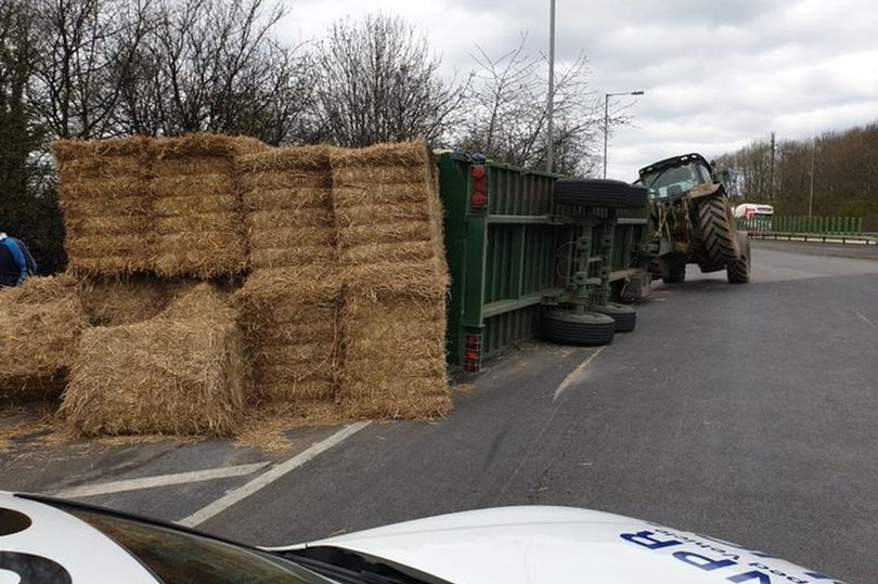 Police shared an image of the road accident (Photo: Derbyshire Roads Policing Unit)