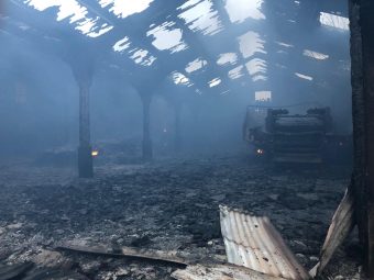 The blaze left major damage to a barn and the contents within (Photo: Cleveland Fire Brigade)