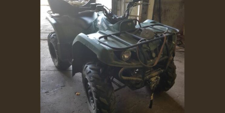 The stolen Yamaha Grizzly Ultramatic 350 was recovered by police thanks to the Farm Watch scheme