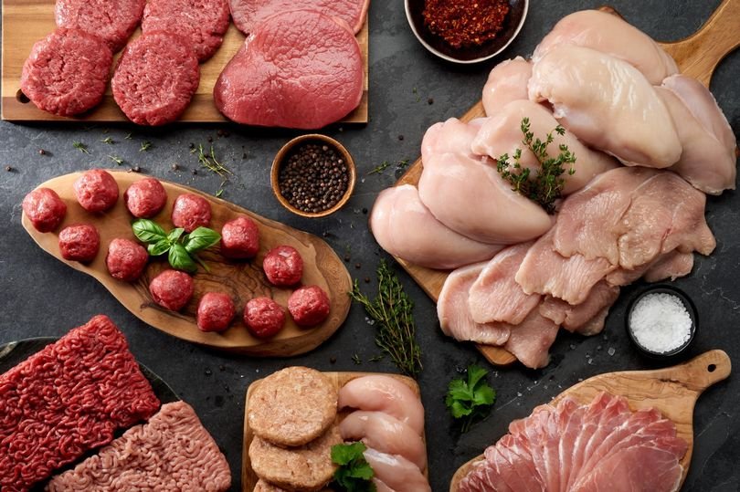 The 50 portions of meat in the box is produced by British farmers