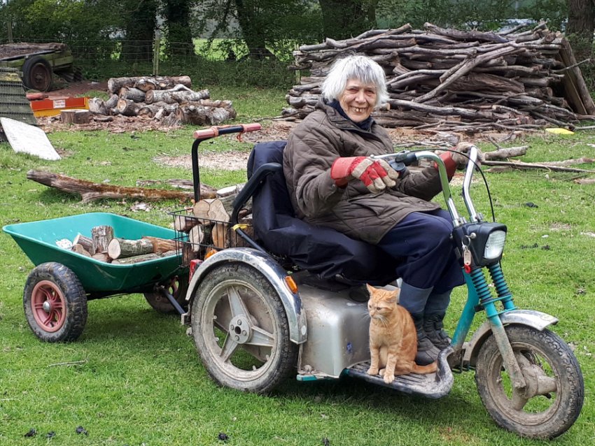 Marion Pont, 87, still works on her sheep farm thanks to her off-road mobility scooters