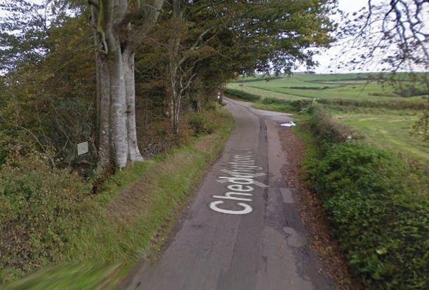 The collision happened on Chedington Lane, Mosterton (Photo: Google)