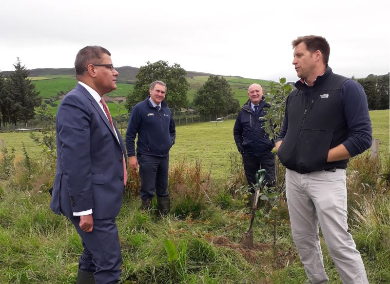 The farm visit provided the Secretary of State with an insight into the farming industry's environmental ambitions