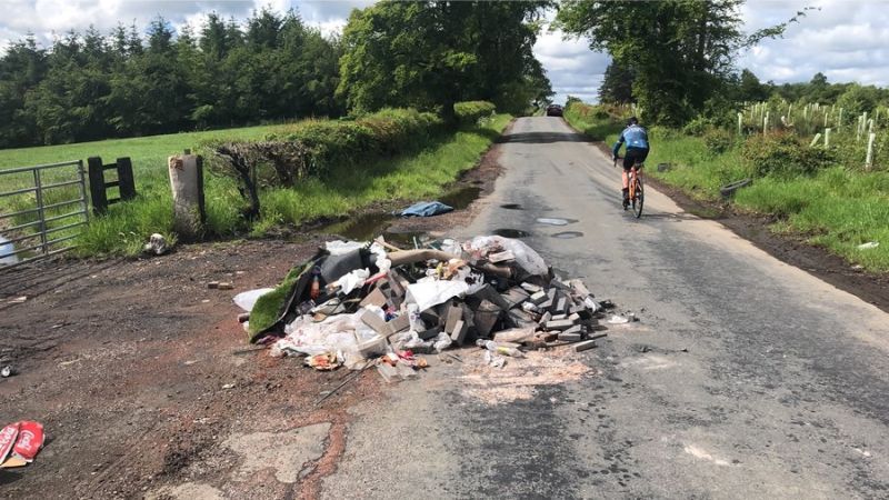 The fly tipping clear up operation lasted four hours and cost £2,000