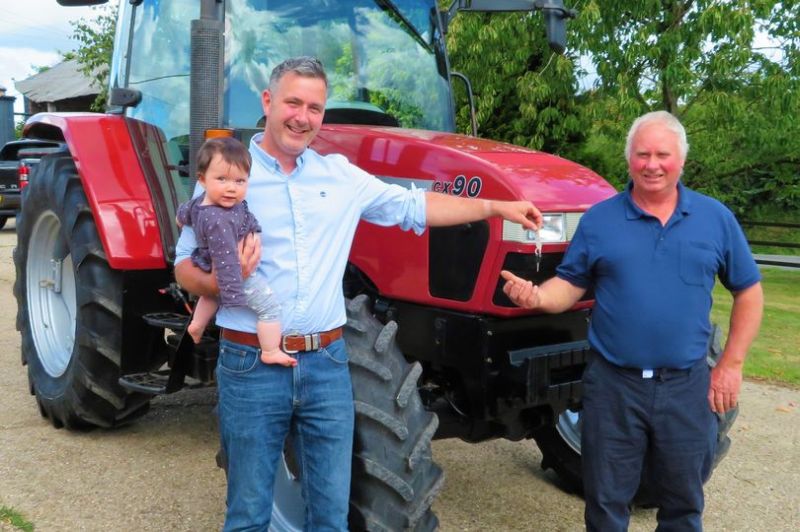 Proceedings from Alex Tapp's (L) tractor sale has gone to Devon Air Ambulance