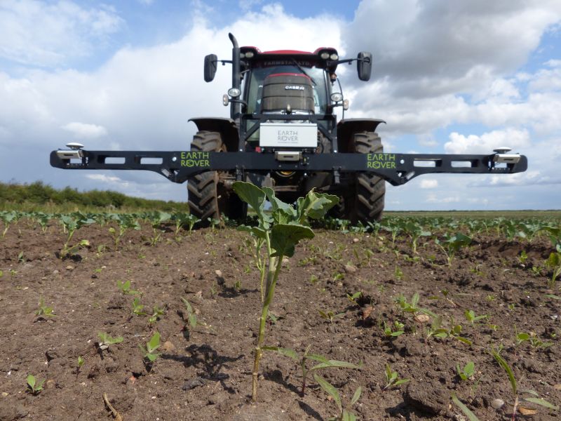 Earth Rover uses cameras fitted to a tractor to scan the plants and measure their growth