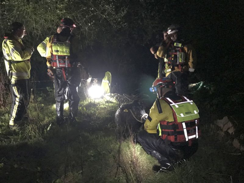 River conditions at the scene were described as fast-flowing and dangerous