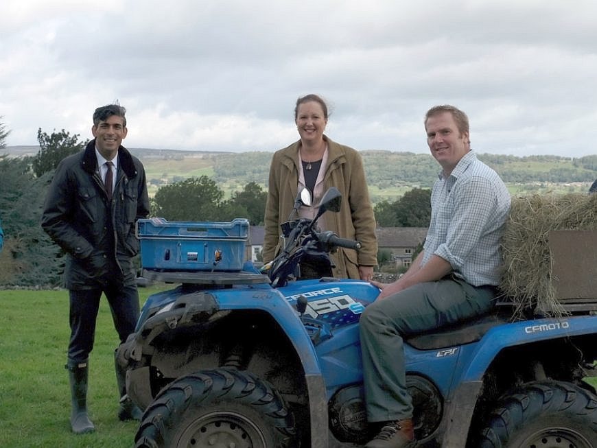 Rishi Sunak visited farms in his constituency in Yorkshire to see the process of environmental land management projects