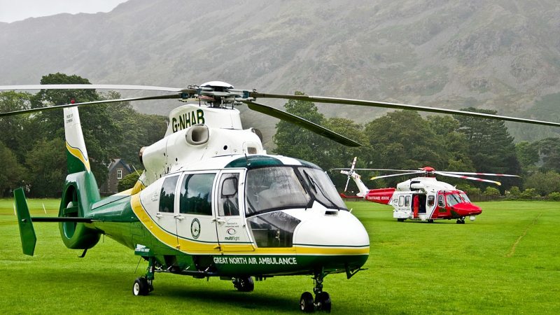 Emergency services, including the Great North Air Ambulance Service, were called to the scene of the incident (Photo: GNAAS)