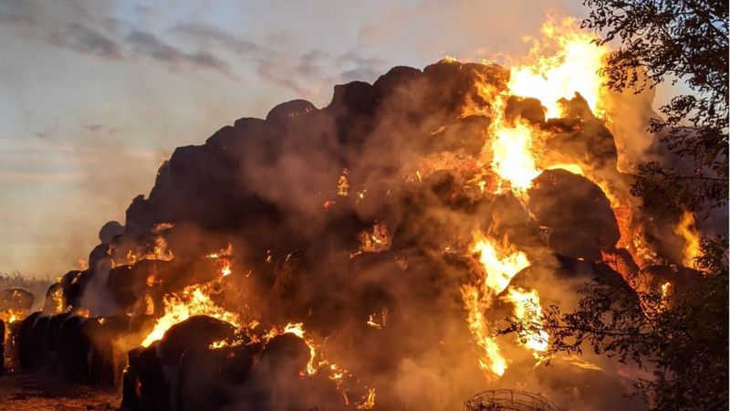 The two arson attacks are believed to be linked, police have said (Photo: @BurtonFire/Twitter)