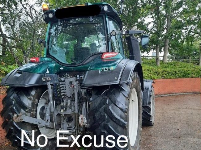 The man left a valuable tractor running while he did the supermarket shop (Photo: Dorset Police No Excuse/Facebook)