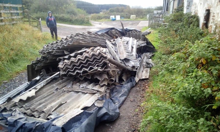 A load of asbestos was dumped at Broats Farm in the early hours of Friday 16 October