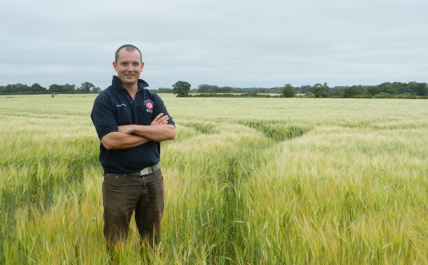 Brian Barker, Strategic Cereal Farm East host, is investigating how to cut pesticide use by testing fungicide application timings