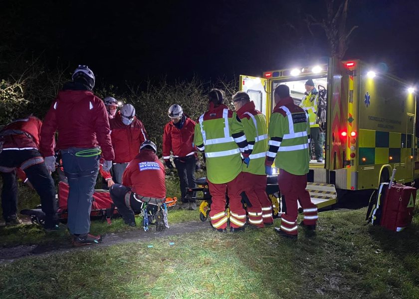 The farmer is said to be in a serious but stable condition (Photo: Aberglaslyn Mountains Rescue)