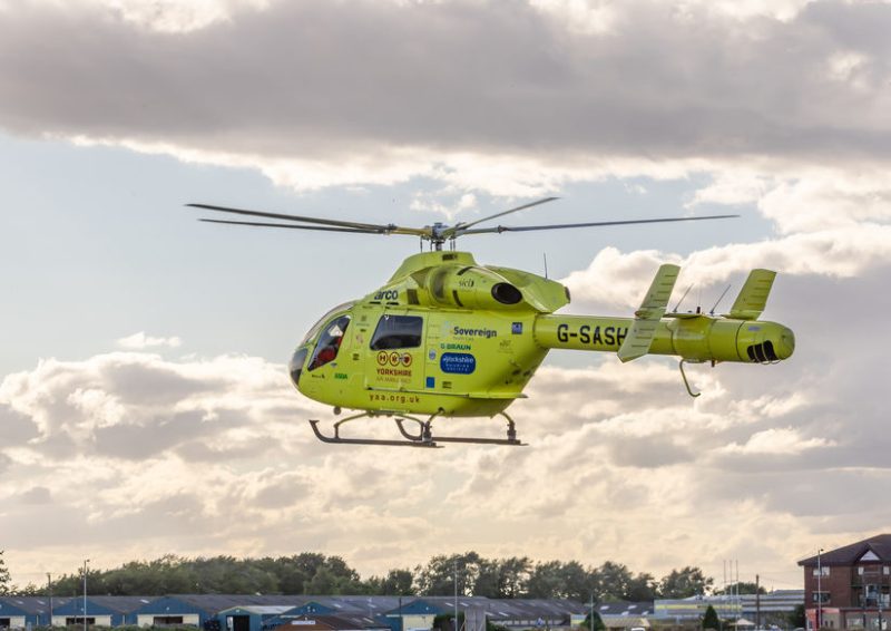 The farmer was airlifted to hospital by Yorkshire Air Ambulance following the accident