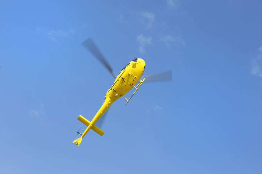 Emergency services, including a coastguard helicopter, was called to the farm