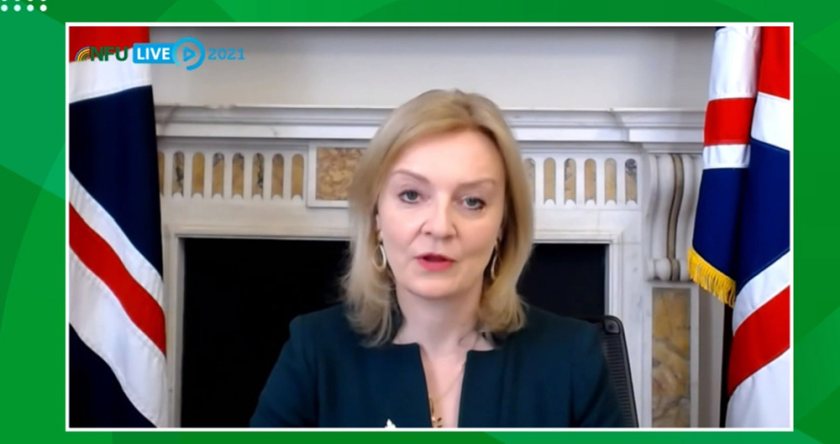 Liz Truss told the NFU’s virtual annual conference that farmers need to capitalise on untapped markets