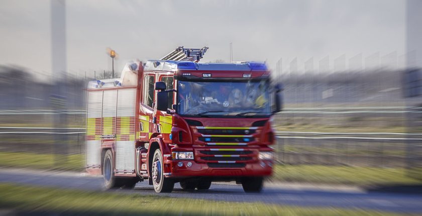 Thousands of chickens have died after a fire at a mid Wales farm