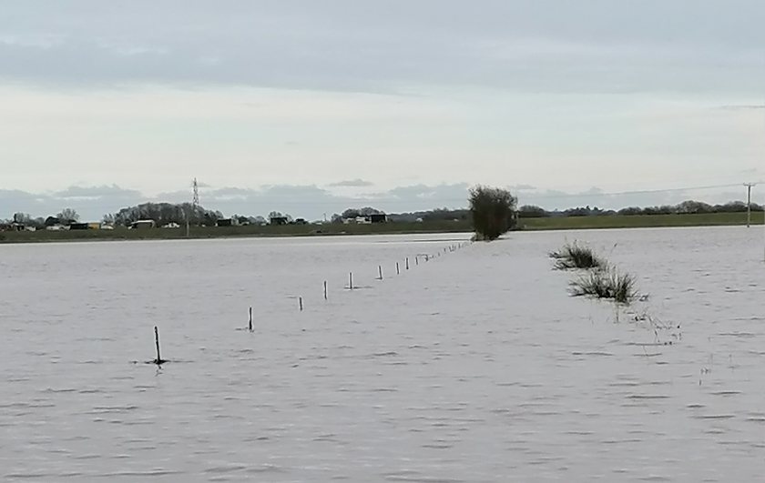 Recent flooding at Lakes Farm, Scarborough. Local farmers have asked for more funds to deal with the issue