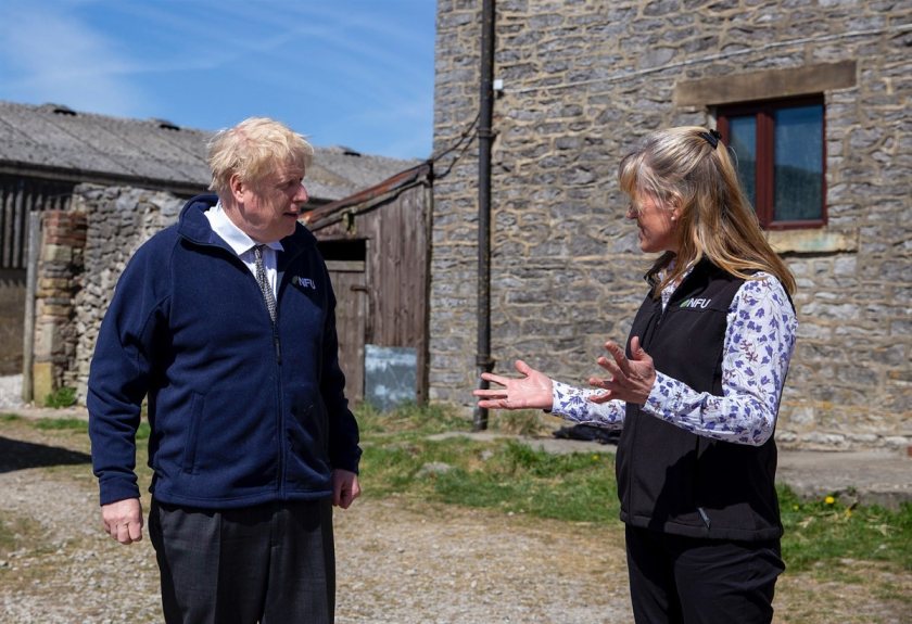 The Prime Minister met with NFU President Minette Batters on a Derbyshire farm on Friday