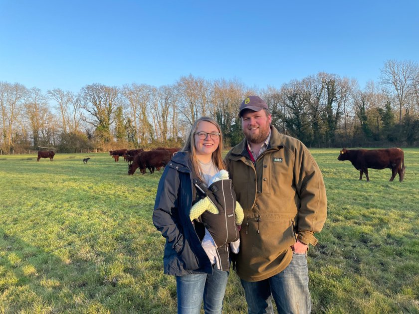 Isobel and James Wright, first generation farmers from West Sussex, have won the use of a TH telehandler