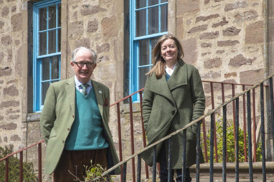 RSABI chair David Leggat with chief executive Nina Clancy. Mr Leggat said the gift was 'incredibly humbling'