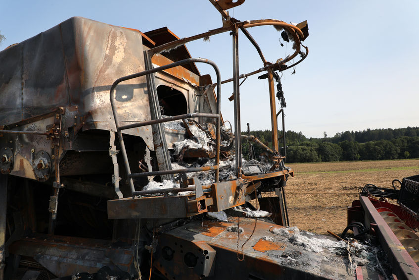 NFU Mutual dealt with more than 80 combine harvester fire incidents last year
