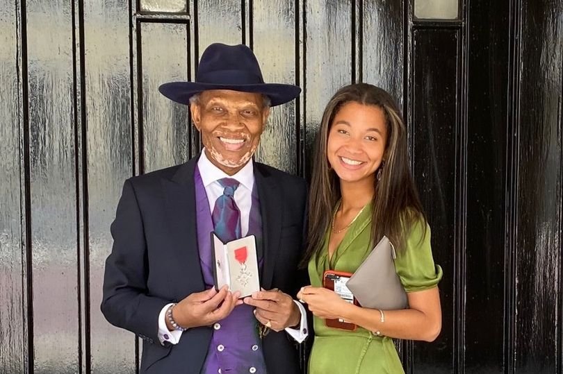 Wilfred Emmanuel-Jones collected his MBE for services to British farming from Prince Charles at St James Palace