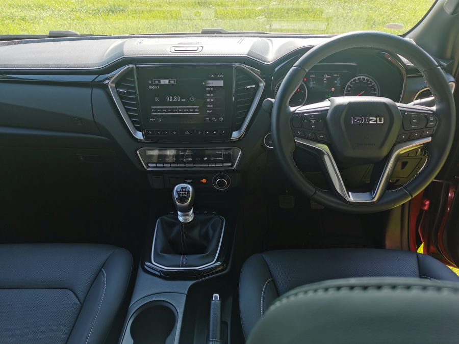 The plush seating and new automated gismos mean the D-Max strays from its previous look