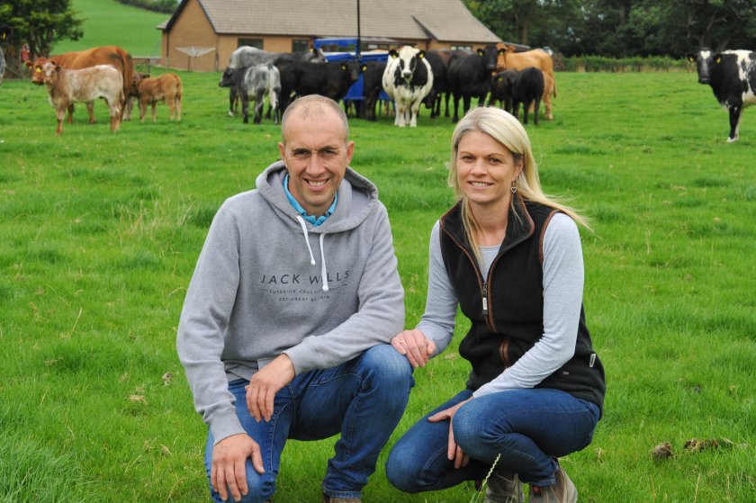 A Farming Connect project is introducing white and red clover into grazing and cutting leys at the Jones' farm